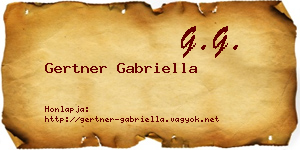 Gertner Gabriella névjegykártya